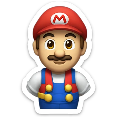 fullbody skinny mario sticker