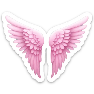pink angel wings  sticker