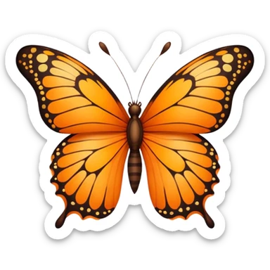butterfly with leo print  sticker