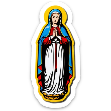 Virgin Mary, prayer candle, candle   sticker