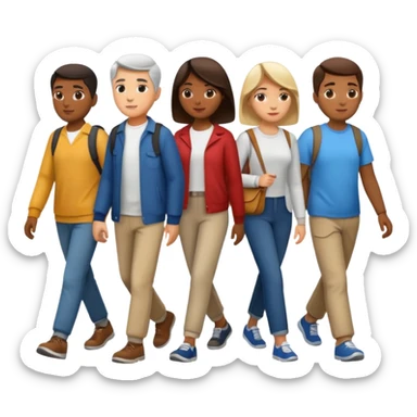 Line of people sticker