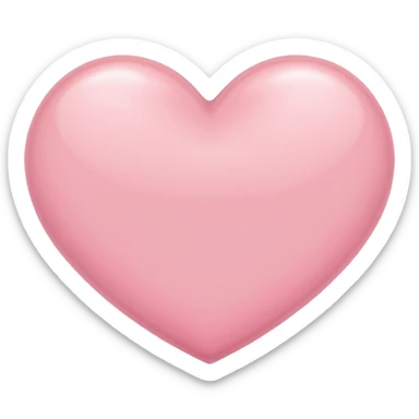 light pink heart sticker