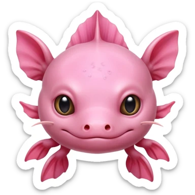 cute mexican pink axolotl sticker