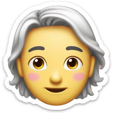 Flirt blush wink emoji sticker