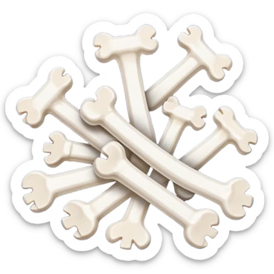 bouquet of dog bones  sticker