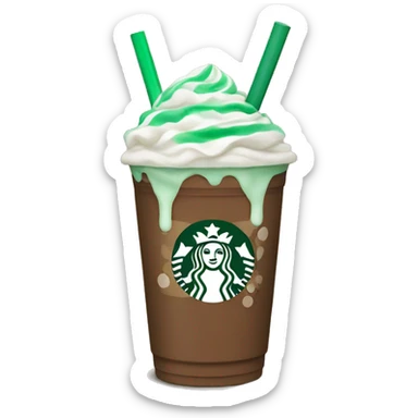 Peppermint Starbucks Frappuccino  sticker