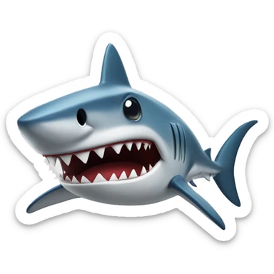 Shark with a top hat sticker