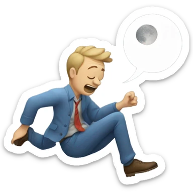 Man farting to the moon sticker