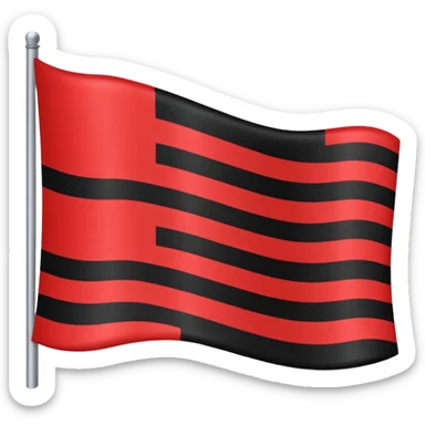 Creat an flag win red and black colour only colour not designs sticker