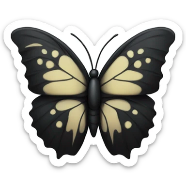 black emo butterfly sticker