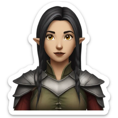 Female half-elf bars baldur's gate 3 sticker