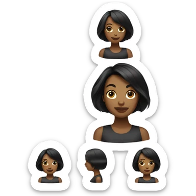 BLAC WOMEN WITH A BOB HAIRCUT sticker