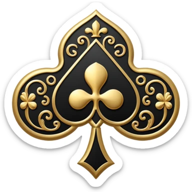 Create emoji for ace card by clubs logo sticker