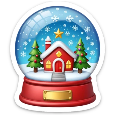 snow globe cristmas sticker