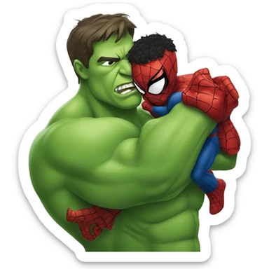 Spiderman loves Hulk sticker