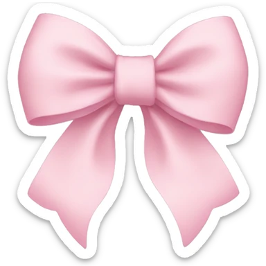 Light pink bow sticker