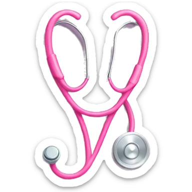 Cute pink Stethoscope  sticker
