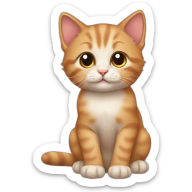 Kitten sitting sticker