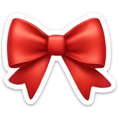 Red bow  sticker