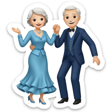 old people Waltz sticker