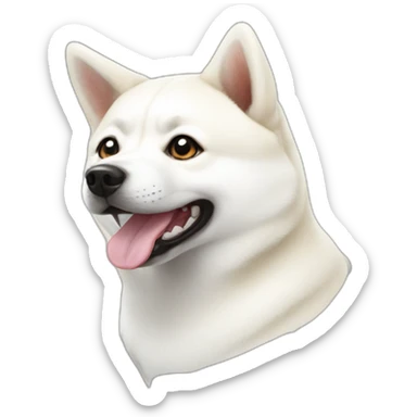 White Shiba inu sticker