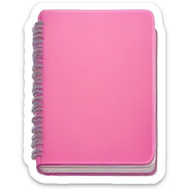 pink notebook sticker