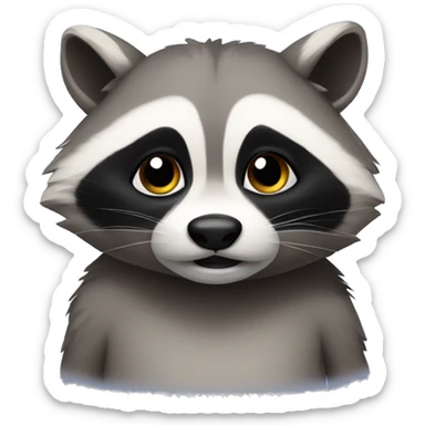 cute fat racoon sticker