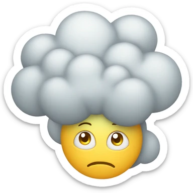thinking cloud sticker