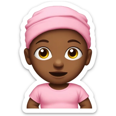 Baby in a pink diaper sticker