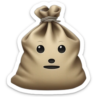 Ein Dieb mit schwarz-weißen Streifen und einem Sack hinter der Schulter sticker