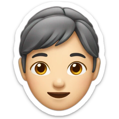 Small Asian woman with braces sticker