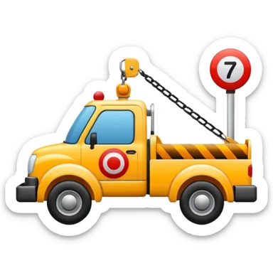 towing zone icon sticker