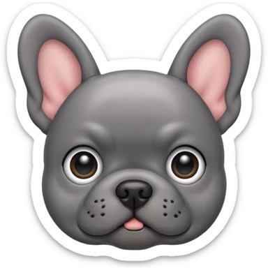 Frenchie dog grey sticker