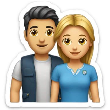 Un garçon et une fille  sticker