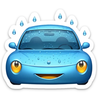 raining on windshield sticker