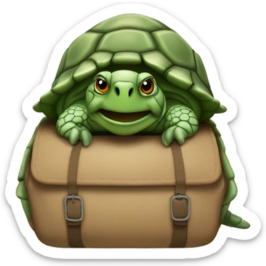 Tortue avec sac à dos sticker