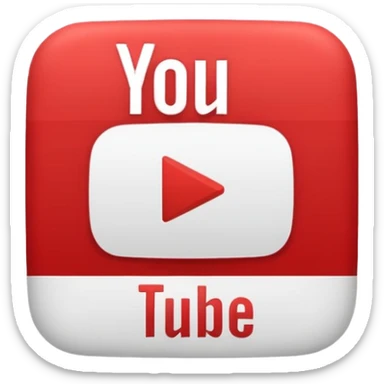 YouTube logo, modern and sleek sticker