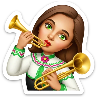 Mariachi Trumpet Player sticker
