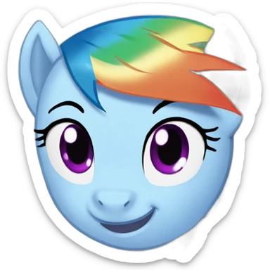 Rainbow dash emoji sticker
