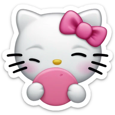 Hello kitty crying sticker