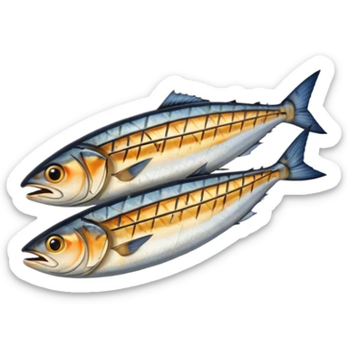 grilled mackerel sticker