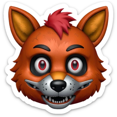 The head of Foxy of five nights at Freddy sticker