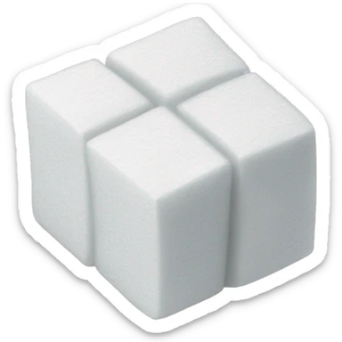 sugar cubes on a tissue sticker