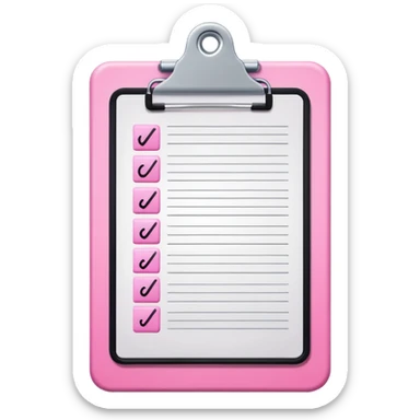 pink school grade card letter on a clipboard sticker