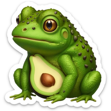 Make a avocado toad  put the pit in the torso sticker