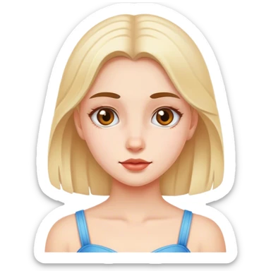 realistic portrait of girl sticker