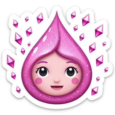 Pink glittery shower  sticker