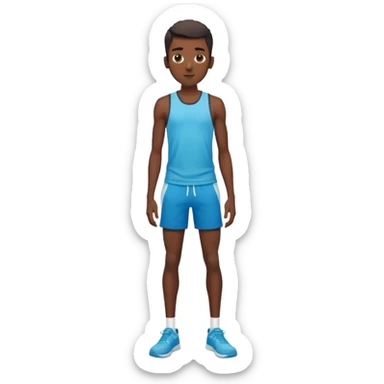 Skinny black man with gyatt full body sticker