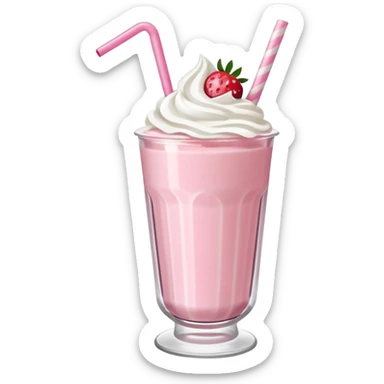 Strawberry milkshake sticker