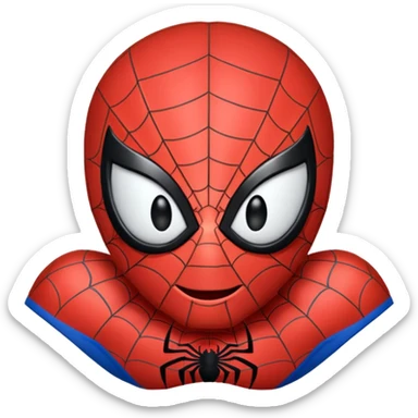 Crea emoji de Spider Man riendose sticker